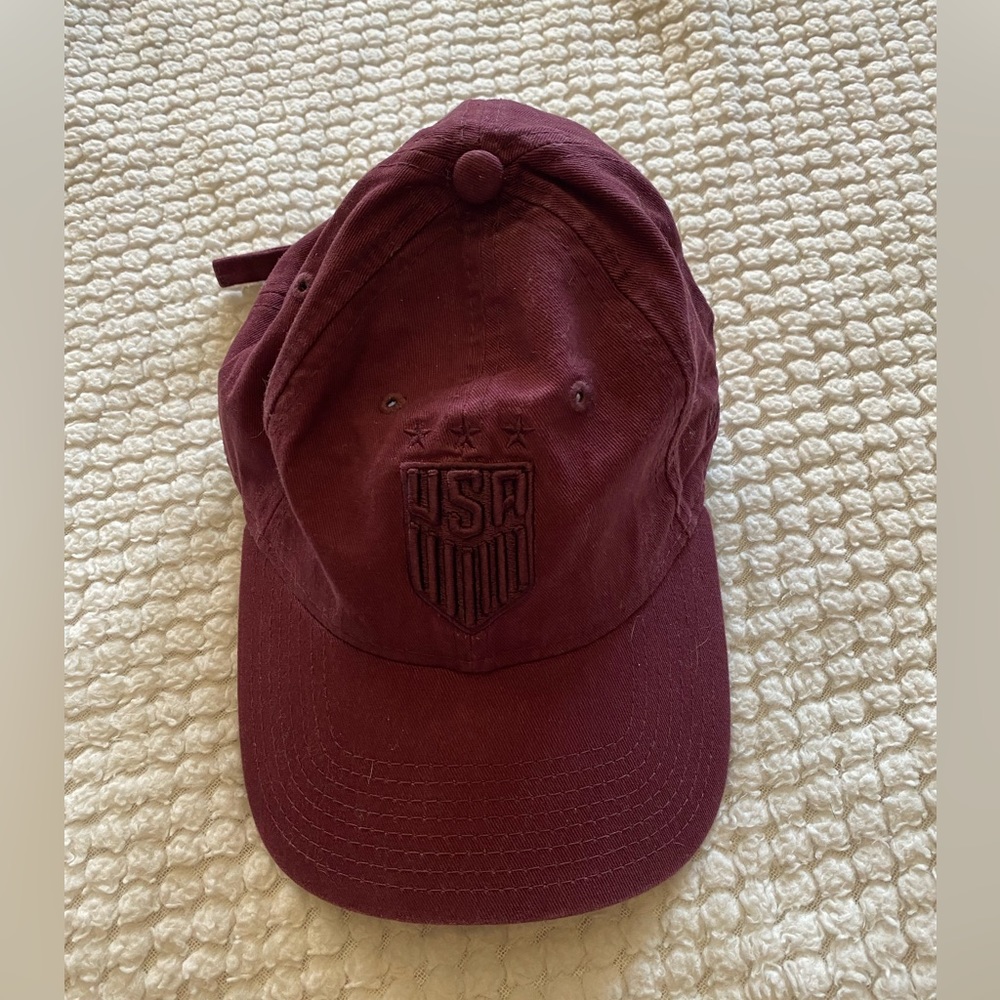 Maroon USA Soccer Hat